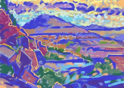 土地と光、セドナ（コンピューターアート） 作： Howard Ganz