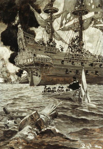 商取引：提督は彼の国家のギグに来ました、 作： Howard Pyle
