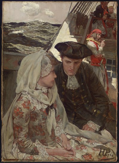 慰めの言葉（キャンバスに油彩） 作： Howard Pyle