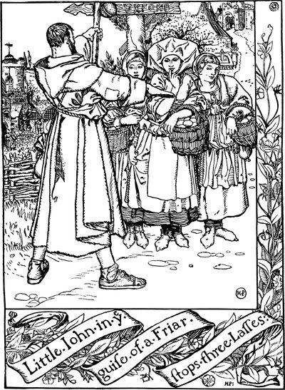 ハワードパイル作「ロビンフッドの陽気な冒険」（1883年）のイラスト。 作： Howard Pyle