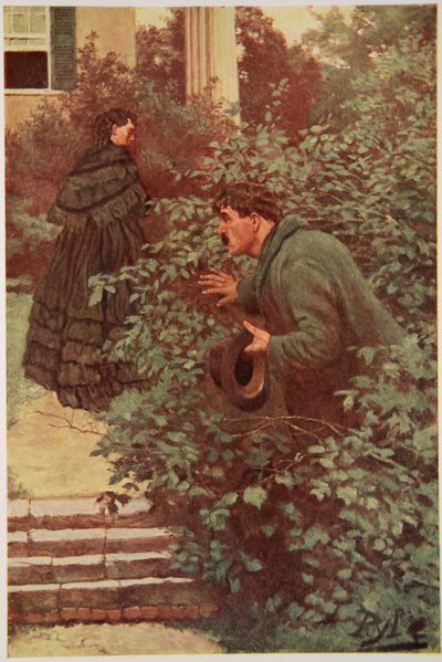 彼女は常にスパイに悩まされていました 作： Howard Pyle