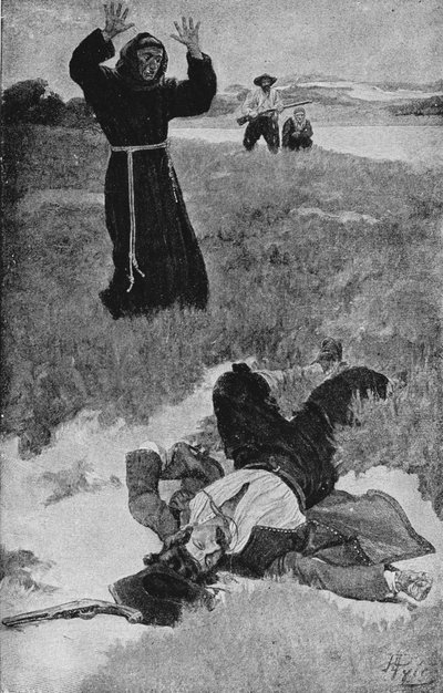ラサールの暗殺、フランシスパークマンによる「ラサールと大西洋の発見」のイラスト 作： Howard Pyle