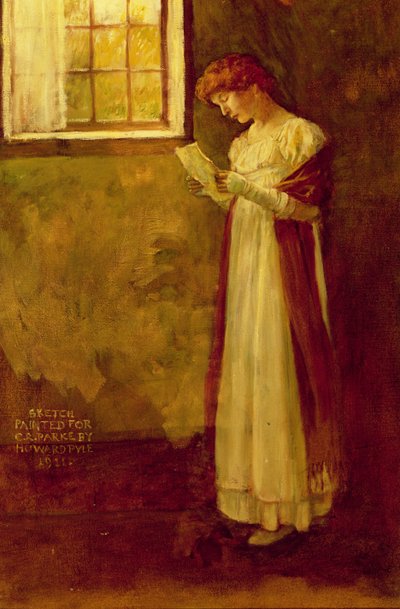 無題 (窓辺の女) 作： Howard Pyle