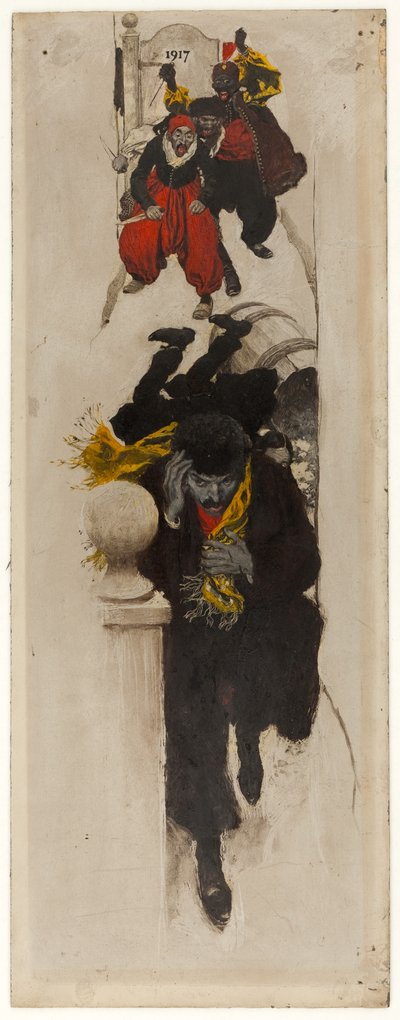「運命の人形」のビネット 作： Howard Pyle