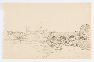 無題（桟橋とビーチ） 作： Howard Russell Butler