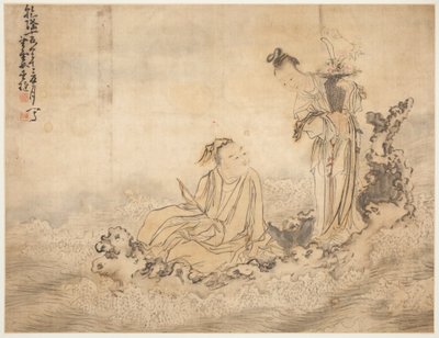 風景と人物フィギュア 作： Huang Shen