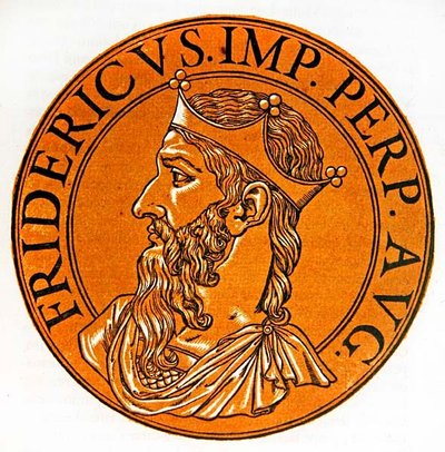 フレデリック・バルバロッサ1世のメダリオン肖像画 作： Hubert (after) Goltzius