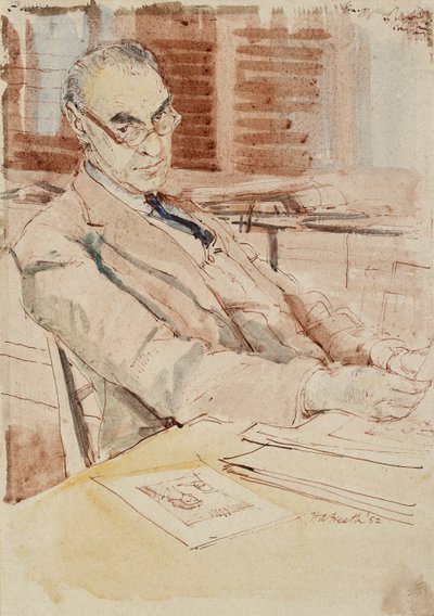 カール・セオドア・パーカー卿の肖像、CBE、1952年 作： Hubert Andrew Freeth