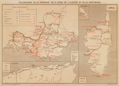 プロヴァンス、コルス、アルジェリー、マルティニーク（カラーリトグラフ） 作： Hubert Clerget