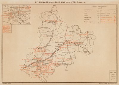 トゥーレーヌ地方とオルレアナ県（カラーリトグラフ） 作： Hubert Clerget