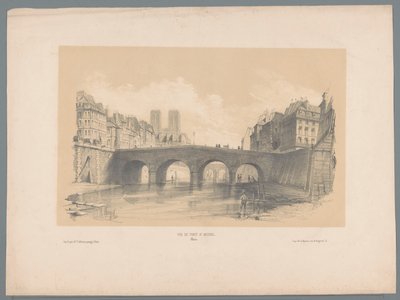 パリのポン・サン・ミッシェルの眺め Vue du pont St Michel、パリ (オブジェクトのタイトル) 風景の断片（連載タイトル） Fragments de Paysages (シリーズタイトル) 作： Hubert Clerget