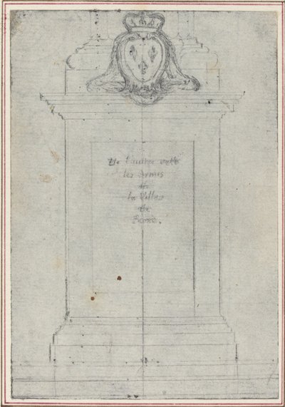 フランス国王の腕が乗った台座 作： Hubert Francois Gravelot