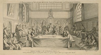 市長、市会議員および総評議会の代理 作： Hubert Francois Gravelot