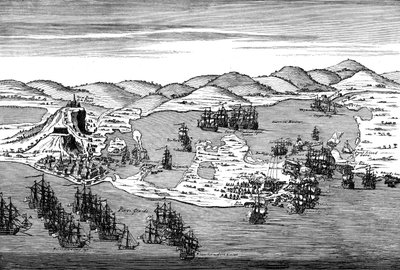 コロンビア、カルタヘナでのアクション 作： Hubert Francois Gravelot
