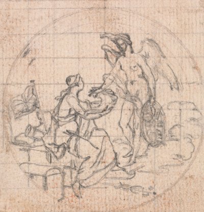 メダルのデザイン: ブリタニア (?) とフォーチュン (?) またはビクトリー (?) のフィギュア 作： Hubert Francois Gravelot