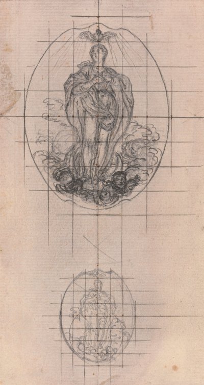 Projeto para uma medalha: Figura da Virgem 作： Hubert Francois Gravelot
