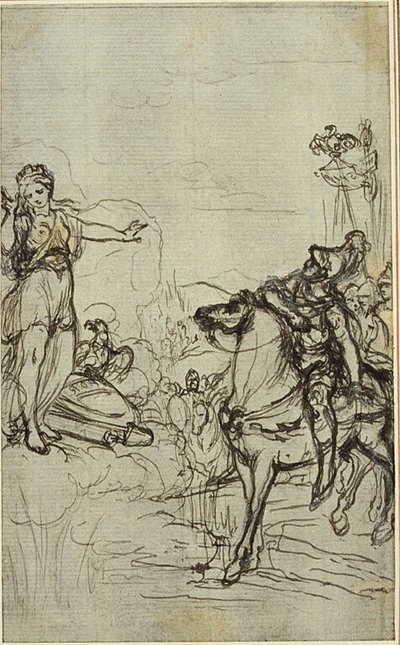 ルカンの「ラ・ファルサール」のための習作、カントI 作： Hubert Francois Gravelot