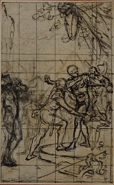 タキトゥス "Tibère, ou Les Six Premiers Livres des Annales "第1巻第1部の挿絵のための習作。 作： Hubert Francois Gravelot