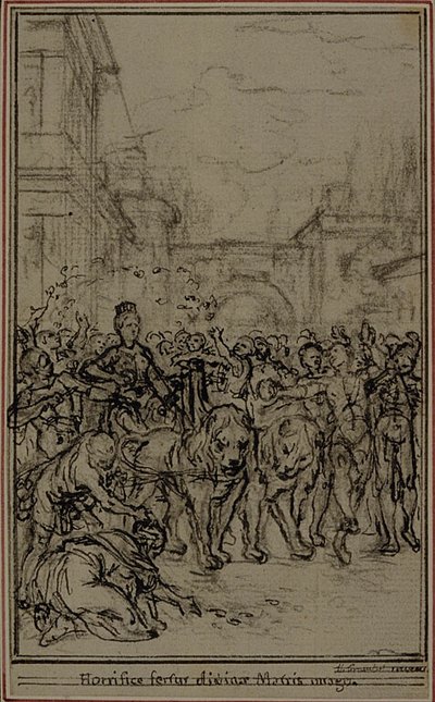 ルクレティウス『諸行無常』第2巻のヴィネット-口絵のための習作 作： Hubert Francois Gravelot