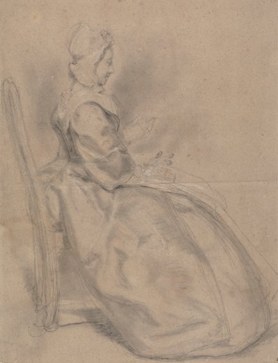 Estudo de uma senhora sentada 作： Hubert Francois Gravelot