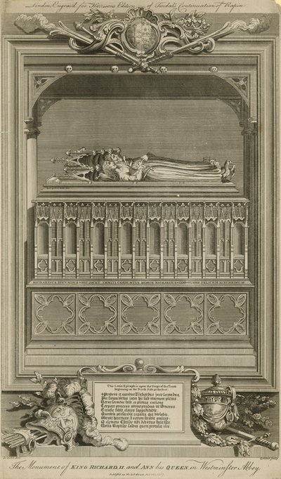 リチャード2世王とアン女王の記念碑 作： Hubert Francois Gravelot
