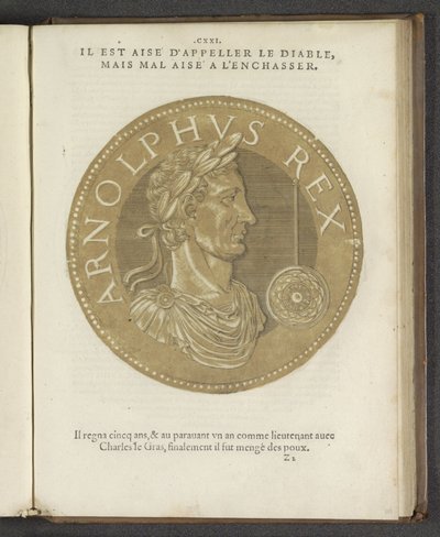 Arnolphus Rex、「The Pictures MostAllEmperors」より 作： Hubert Goltzius