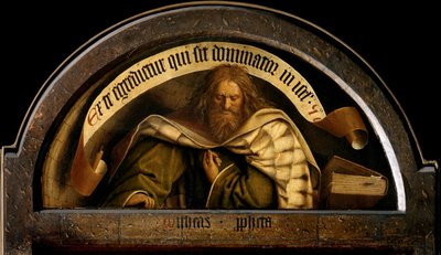 ゲントの祭壇画の右翼の外側から見た預言者ミカ 作： Hubert & Jan van (1390 1441) Eyck