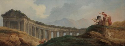 廃墟の列柱 作： Hubert Robert