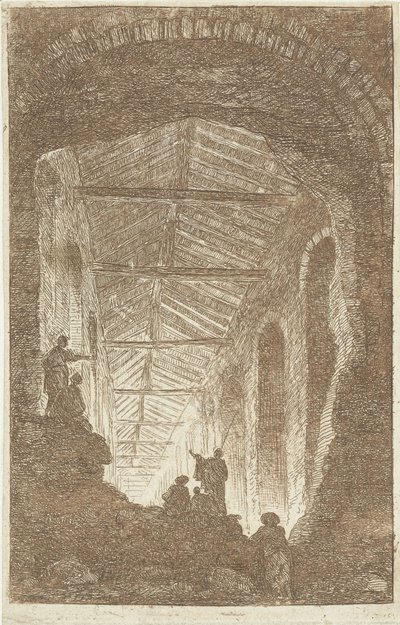 アンティークギャラリー Les Soirees de Rome (シリーズタイトル) Roman Faces (シリーズタイトル) 作： Hubert Robert