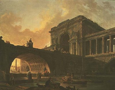 建築物の構成 作： Hubert Robert