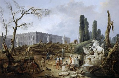 アポロの浴場の森 作： Hubert Robert