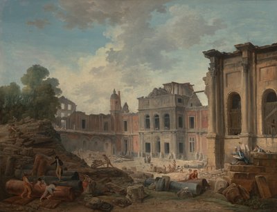 ムドン城の解体 作： Hubert Robert