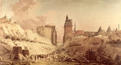 1788年のポンオーチェンジにおける住宅の解体 作： Hubert Robert