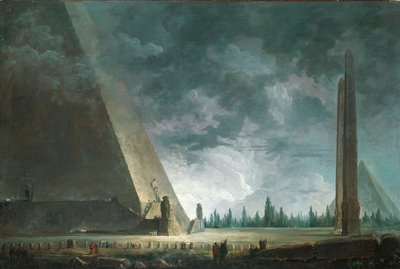 エジプトのファンタジー、1760 作： Hubert Robert