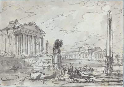 古代カンピドリオのファンタジー 作： Hubert Robert