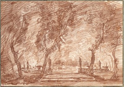 公園の噴水 作： Hubert Robert