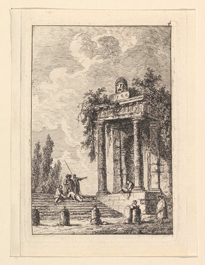 Quatre Bornes.ndの階段 作： Hubert Robert