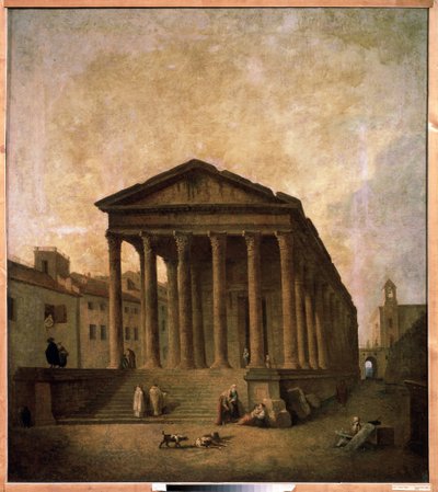 ラメゾンカレ、ニーム、1780年頃 作： Hubert Robert