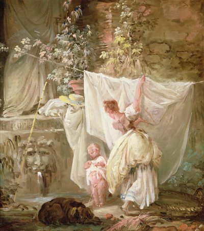 ランドレスと子供、1761 作： Hubert Robert