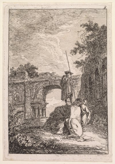 ローマの夜: 凱旋門 作： Hubert Robert