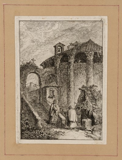 ローマの夕べからプレート 5 作： Hubert Robert