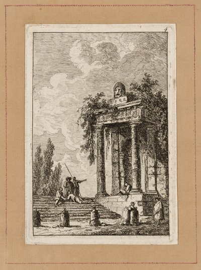 ローマの夕べからプレート 4 作： Hubert Robert