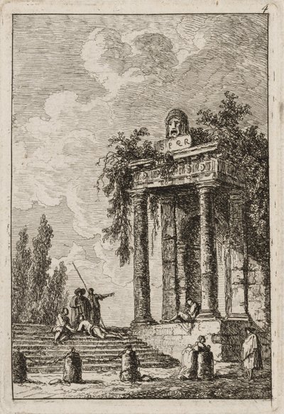 ローマの夜のプレート4、1763-64 作： Hubert Robert