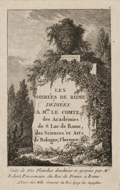 ローマの夜のプレート1 作： Hubert Robert
