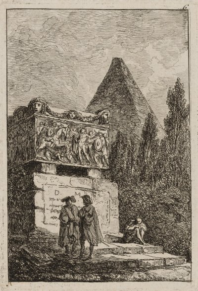 ローマの夜のプレート6、1763-64 作： Hubert Robert