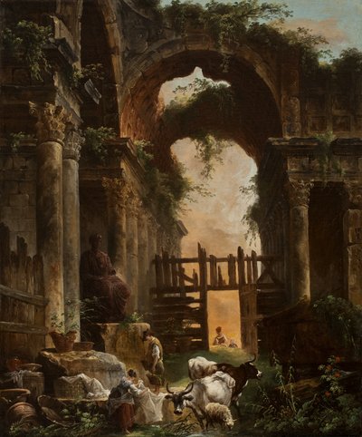 ローマ遺跡、1759 作： Hubert Robert