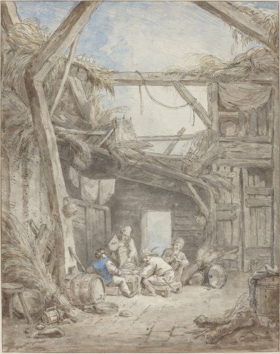 台無しになった農場 作： Hubert Robert