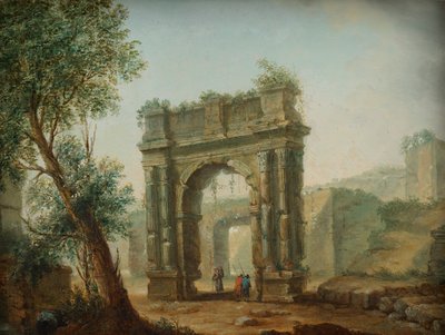 廃墟の風景 作： Hubert Robert