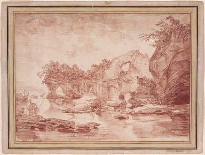 ナポリ近くの海の遺跡： 作： Hubert Robert