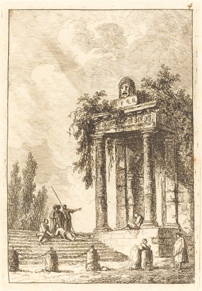4 つのランドマークへの階段 作： Hubert Robert